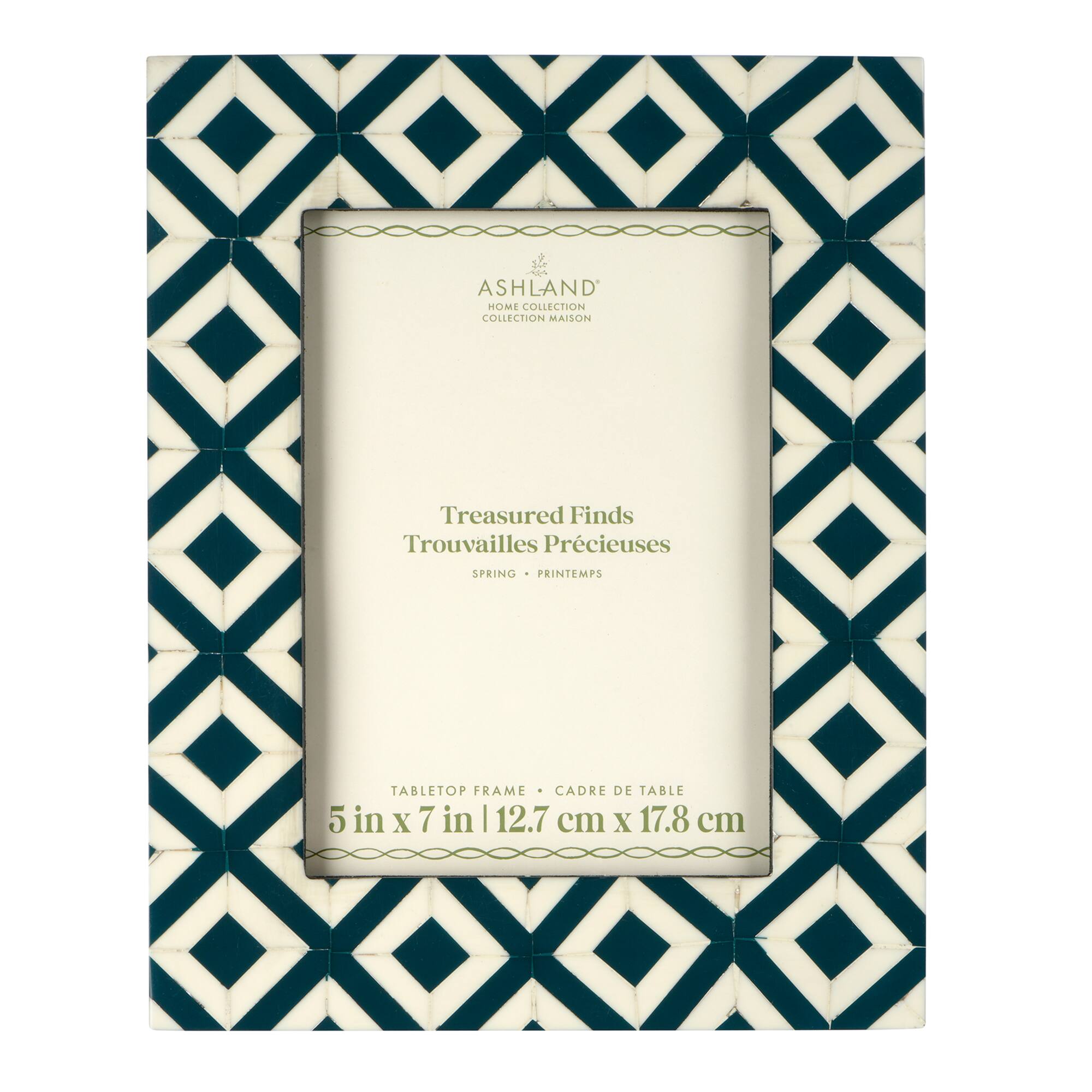 5" x 7" Blue & White Tile Tabletop Frame, Treasured Finds by Ashland®